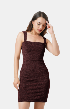 Glamorous Sleeveless Shimmer Gown - Wine