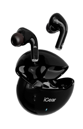 iGear Gemz Wireless Earbuds: 15 Hours Playtime, HiFi Bass, Instant Pairing, Touch Controls, Voice Assistance