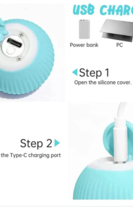 Automatic Smart Teasing Pet Ball, Smart Self Teasing Rolling Pet Ball