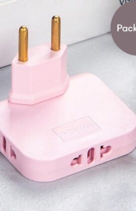 3 in 1 Adapter Rotatable Adaptor Mini Slim Wireless Outlet Adapter ( pack of 2 )