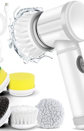 Electric Spin Scrubber with 5 Brush Heads