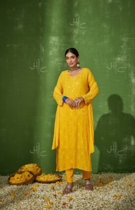 Meher  Georgette Straight Kurta Set with Dupatta