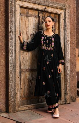 Rumi  Velvet Straight Kurta Set