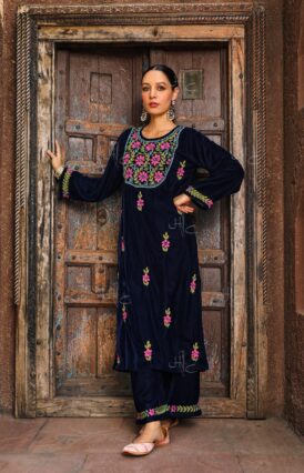 Rumi  Velvet Straight Kurta Set