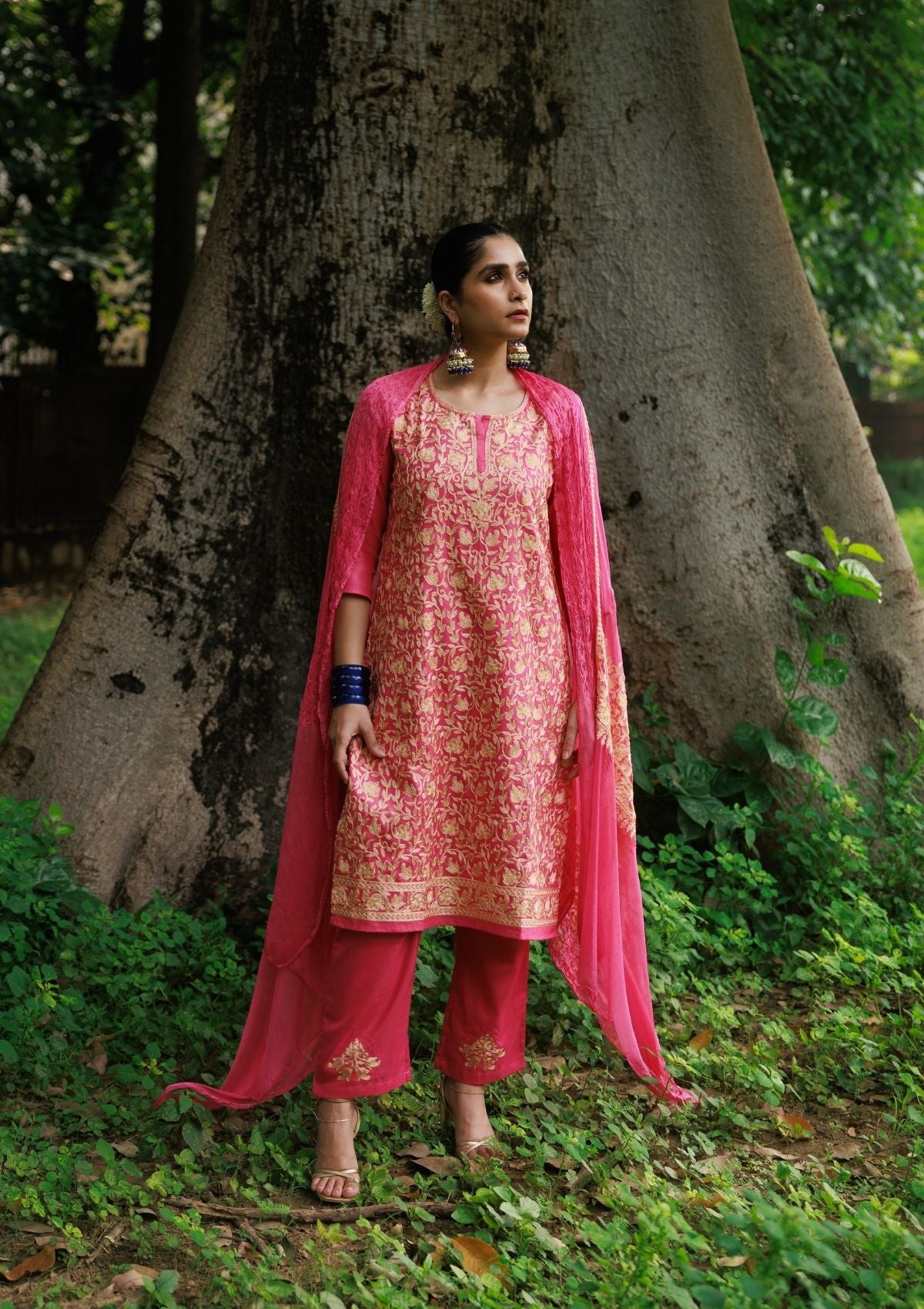House-of-chikankari-Cotton-Embroidered-Solid-Womens-3-PC-Long-Kurta-Set-Pink_1.jpg