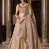 Gold Crush Fabric Lehenga Choli with Dupatta
