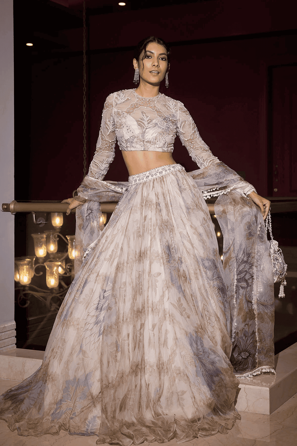 240914-8-204_1800x1800 (1) (1) Rose Organza Sana Hand-Embroidered Floral Lehenga Set