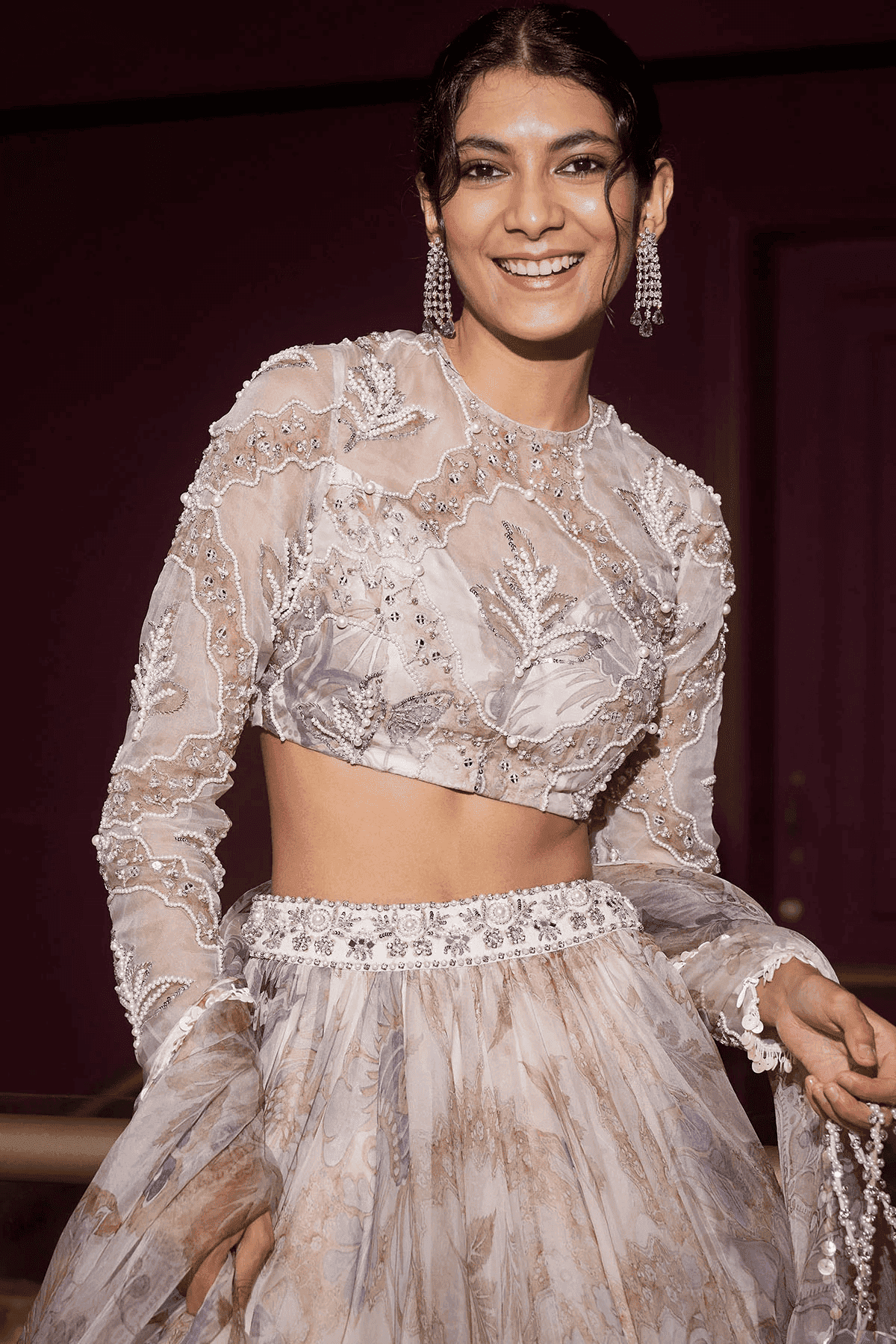 240914-8-227_1800x1800 (1) (1) Rose Organza Sana Hand-Embroidered Floral Lehenga Set