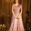 Lavender Silk Lehenga Choli with Zari Weaving & Elegant Dupatta